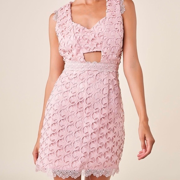 Dresses & Skirts - Aperol Sunset Cut Out Lace Mini Dress size M